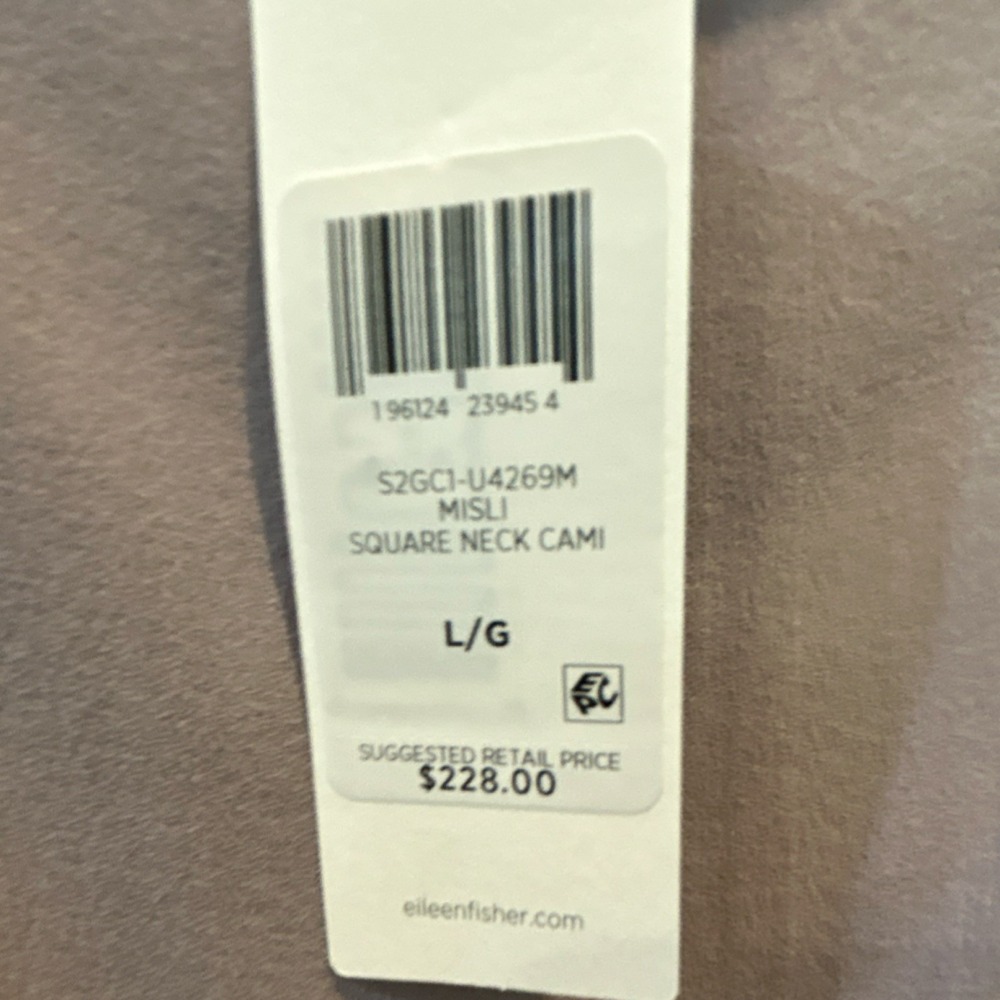 NWT Eileen Fisher Lavender Silk Square Neck Cami & Poncho Sleeveless/Long L/XL - Picture 4 of 11